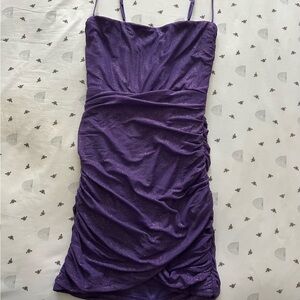 purple glittery mini dress🪻